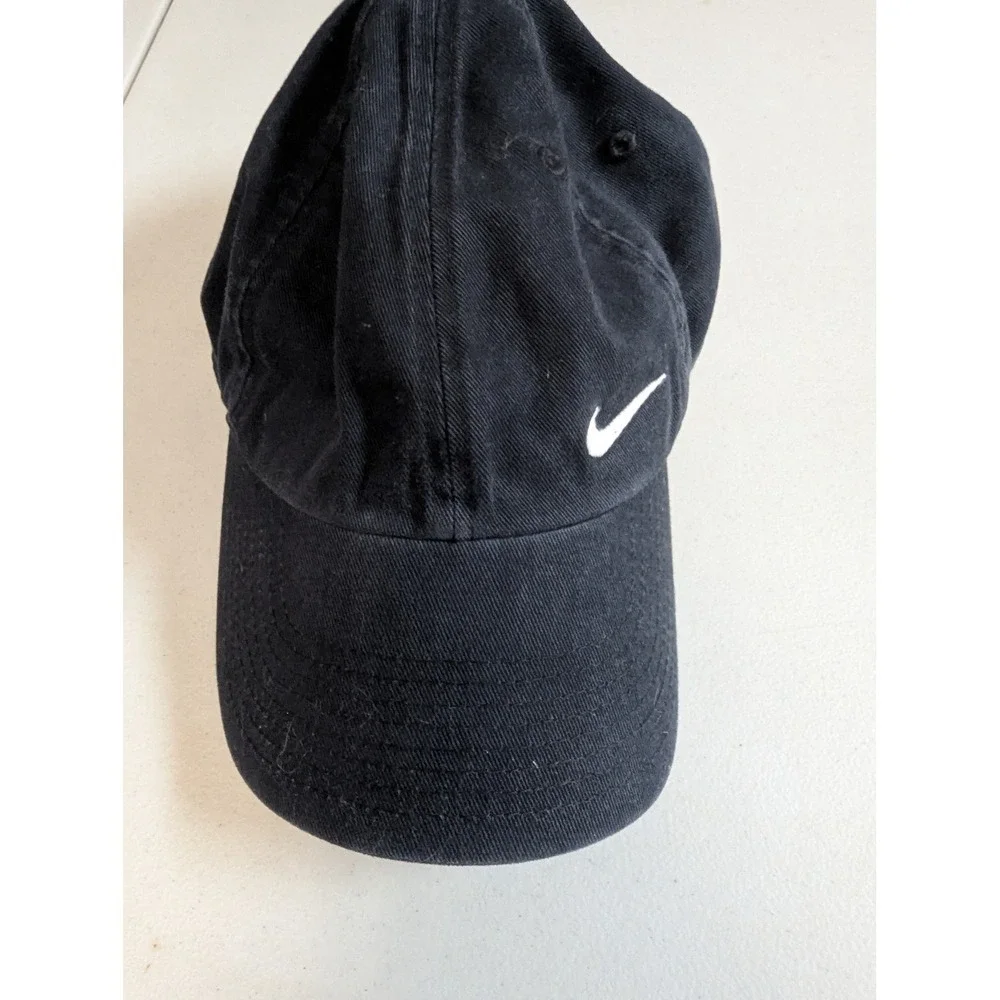 Nike Heritage 86 Black Baseball Cap Swoosh Logo Men One‎ Size